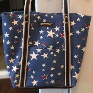 Longaberger Homestead Stars Tote Purse Collector
